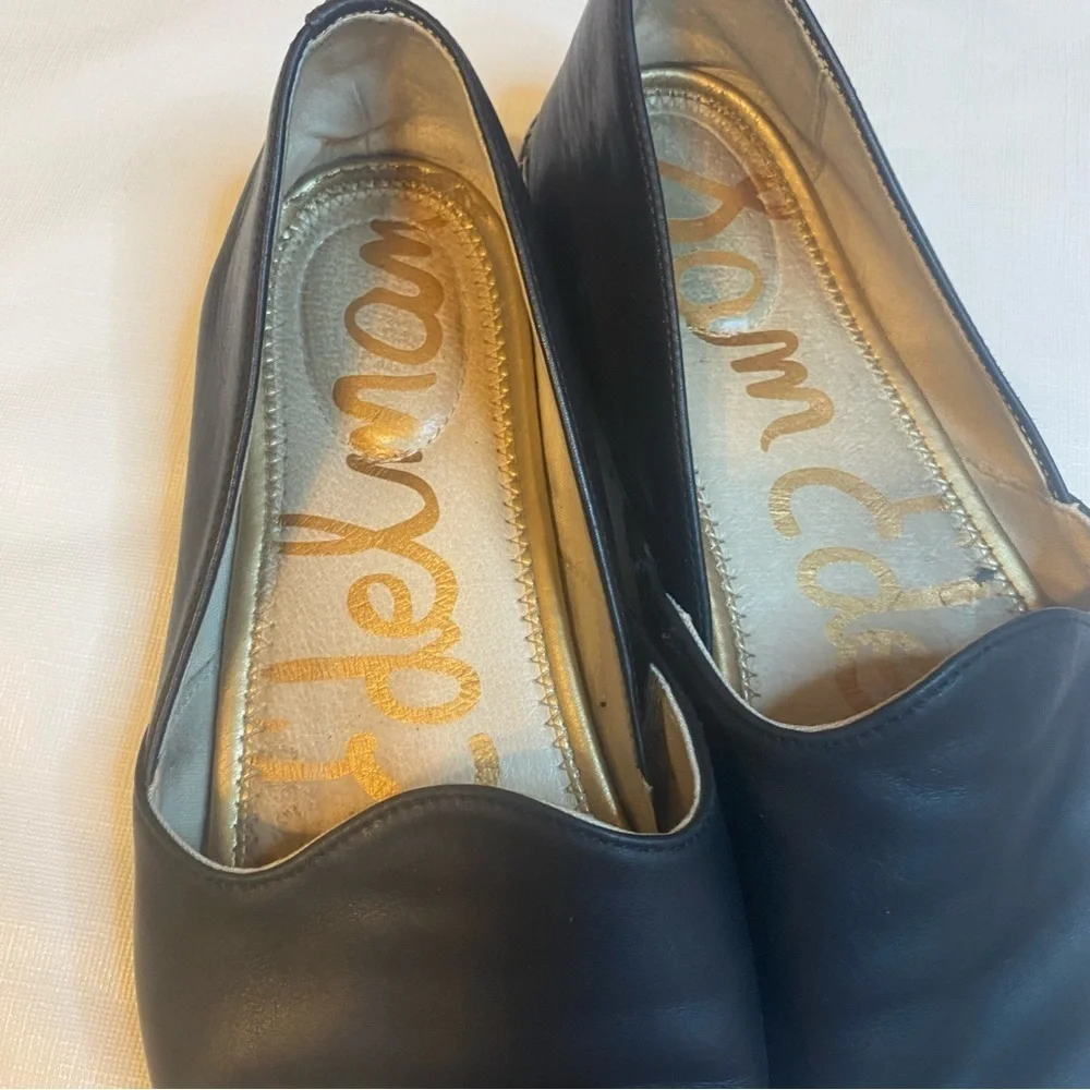 Sam Edelman Black Leather Espadrilles with Tan Accents